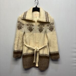 Vintage 70s Vaka Women 100% Wool Full Zip Jacket Coat Size Small Iceland C90 -25